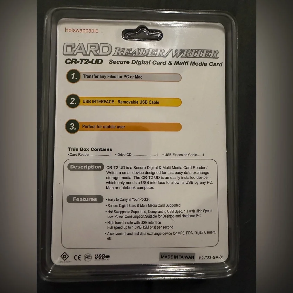 Silver USB Card Reader/Writer